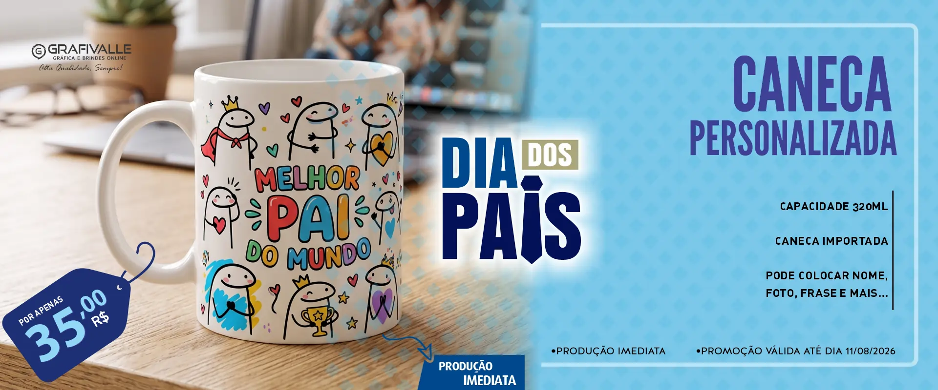 Caneca Dias dos Pais 2026